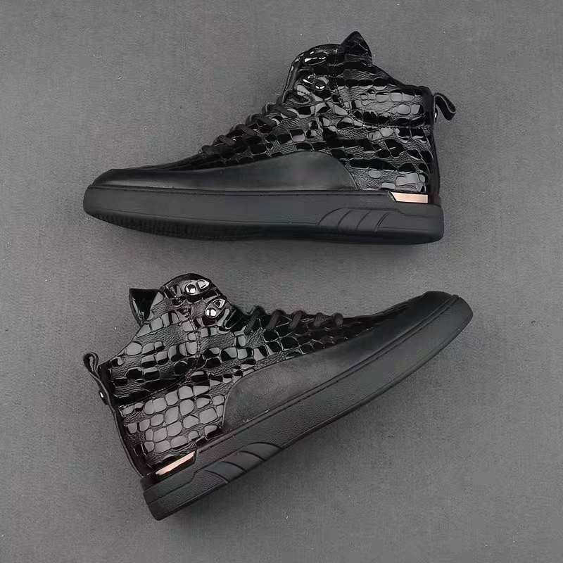Kangaroo /12D8835 Fashionable and trendy stone-patterned men's boots details Picture