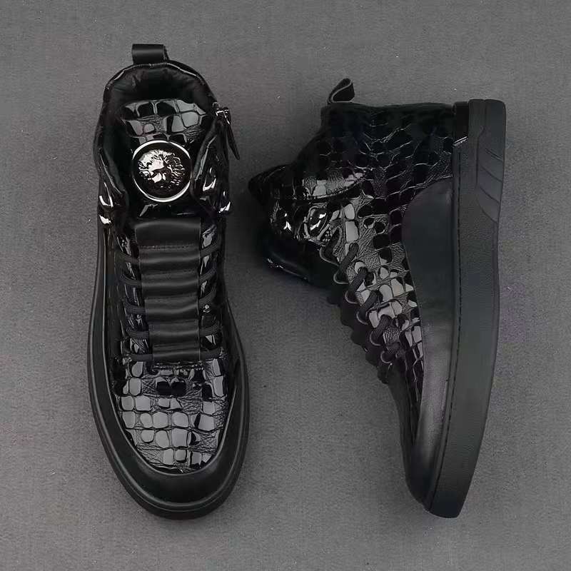 Kangaroo /12D8835 Fashionable and trendy stone-patterned men's boots undefined