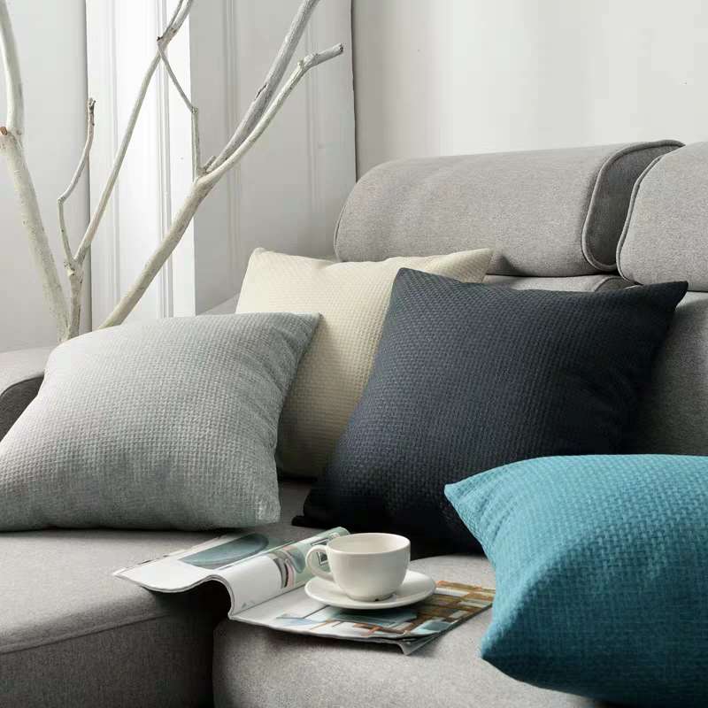 Monochrome Linen Throw Pillow