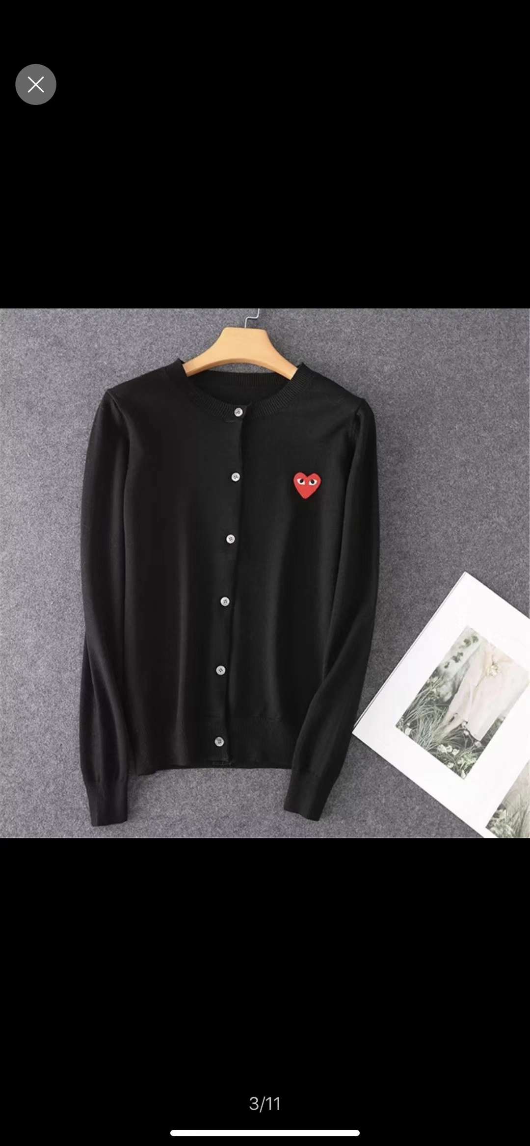 Pure cashmere cardigan details Picture