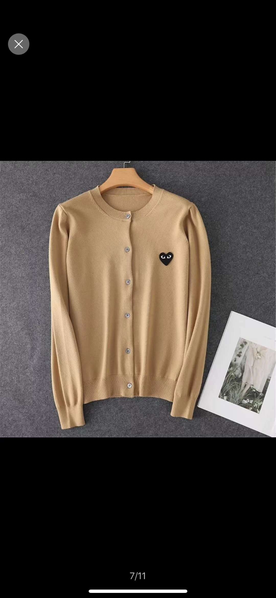 Pure cashmere cardigan Specification image