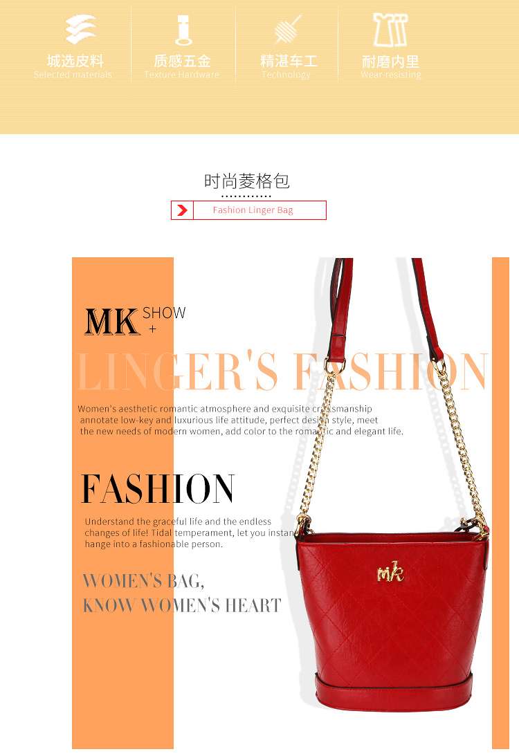 MK women's new bucket bag details Picture
