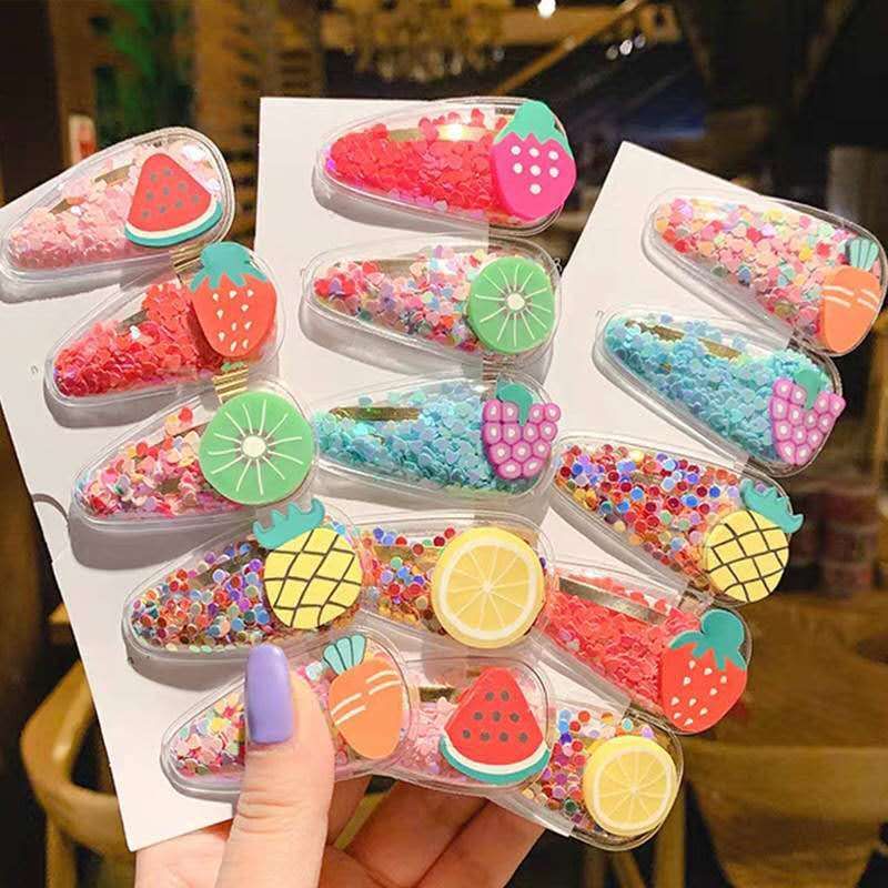 Korean children hairpin bangs clip fruit hairpin bb clip web celebrity small ornaments female headwear little girls hair trim clip thumbnail