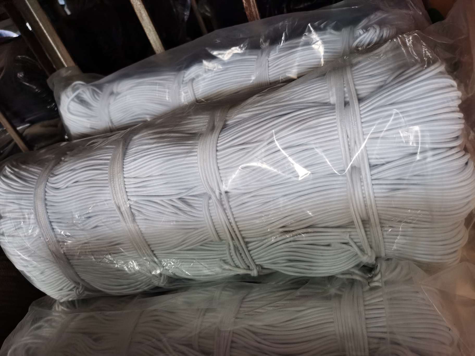 3.5毫米白色圆绳松紧绳弹力绳户外绑绳箱包辅料