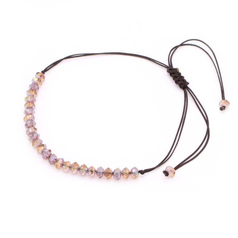 欧美时尚百搭手饰 韩版手工编织绳水晶手链女生简约手串饰品批发116详情图9