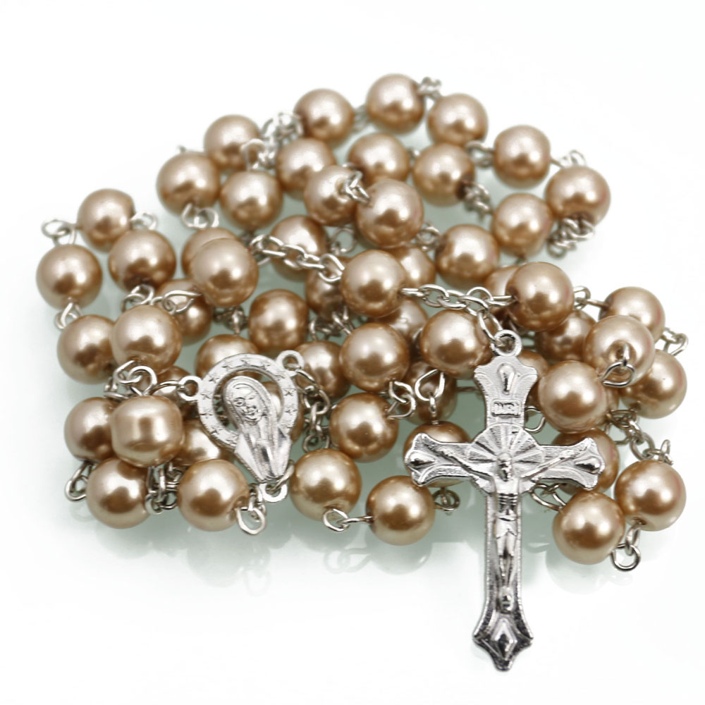Rosary Beads Cross Necklace, wholesale of cross jewelry undefined
