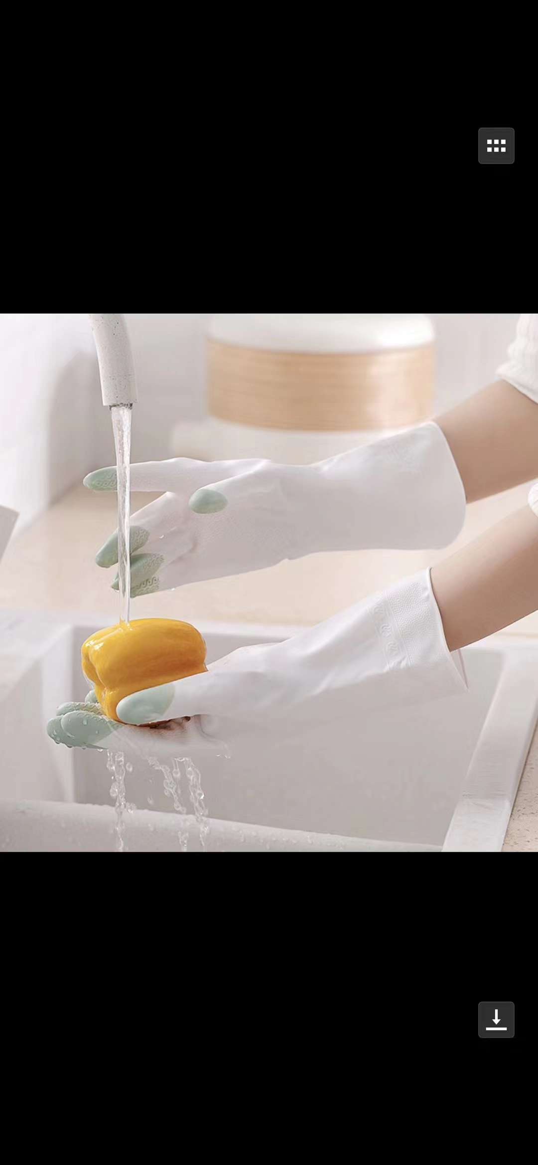 PVC gloves reinforce fingers details Picture