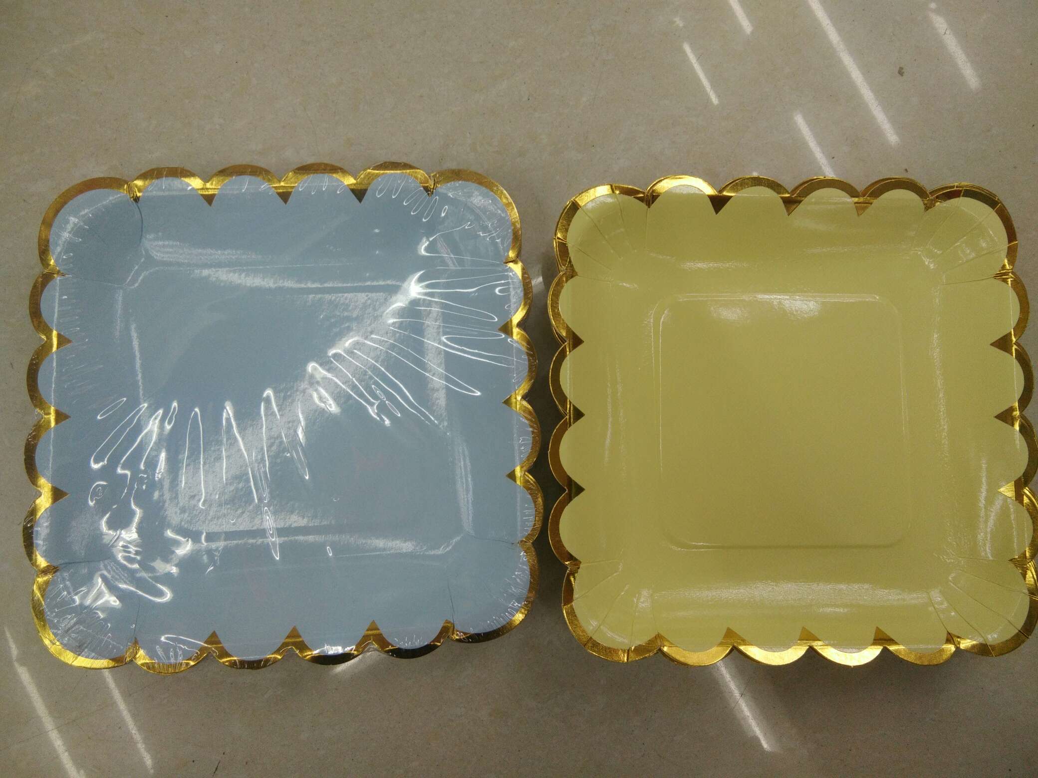 一次性烫金方形纸盘产品图