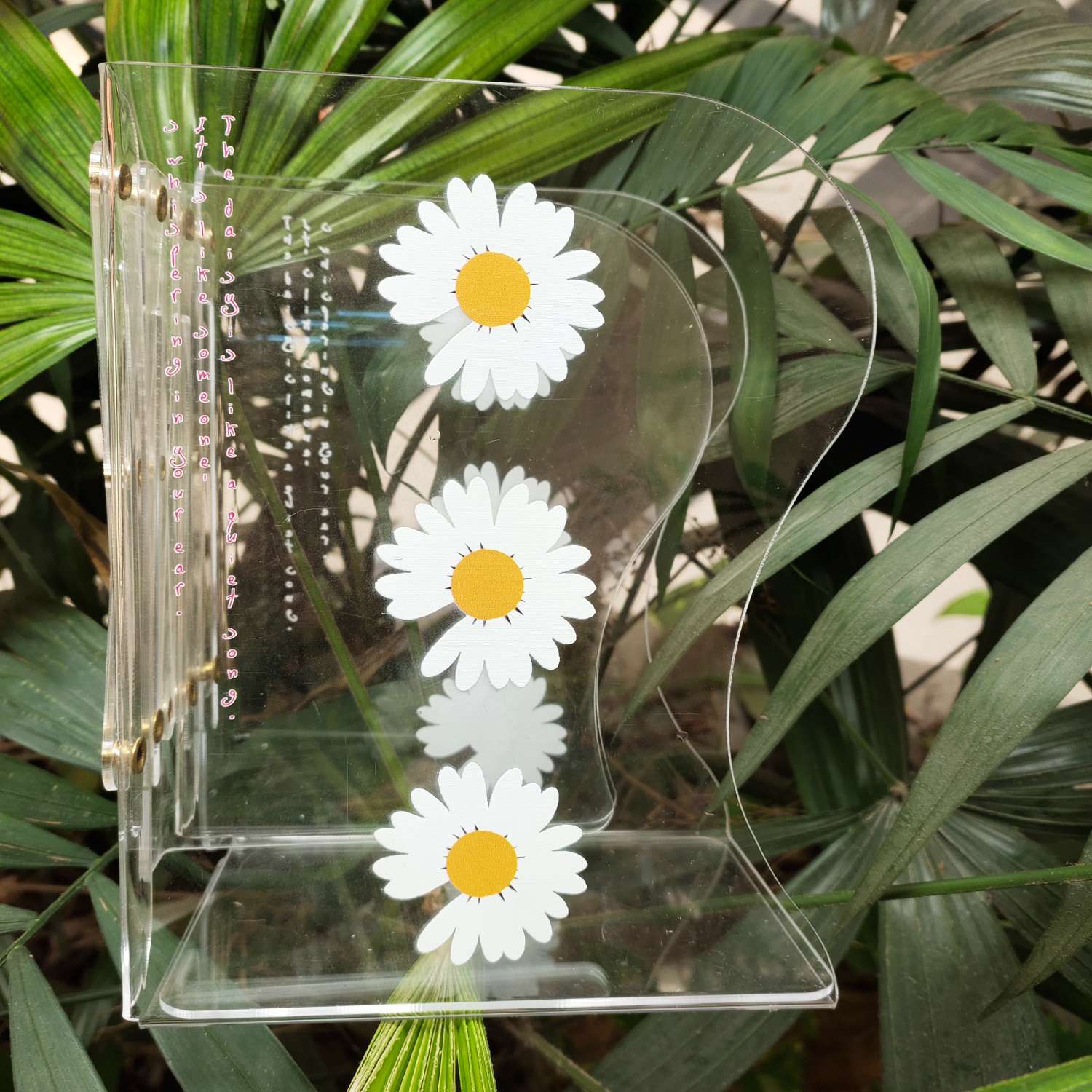 Acrylic small Zou Ju telescopic bookstand Specification image
