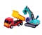 力利工程车系列儿童玩具车模32829挖土机+翻斗车组合惯性滑行产品图