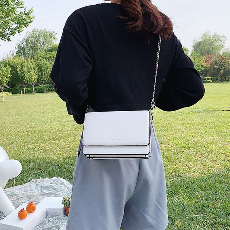 Web celebrity summer bag 2020 new fashion texture single shoulder cross-body bag web celebrity chain small square bag thumbnail