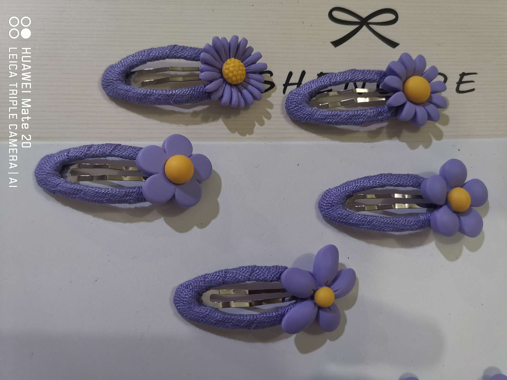 Purple small flower BB clip thumbnail