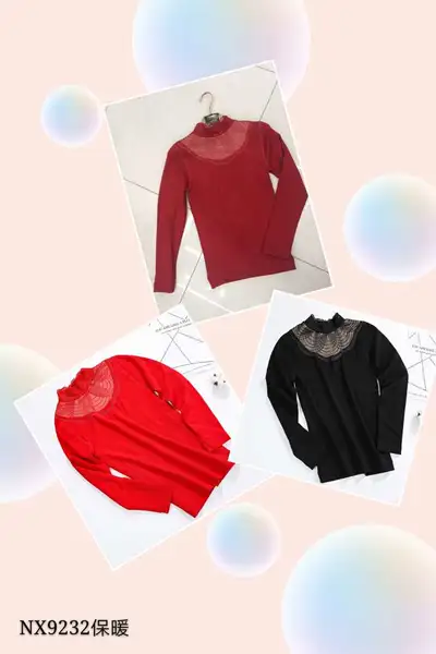 Lace Neckline Warm Single Top