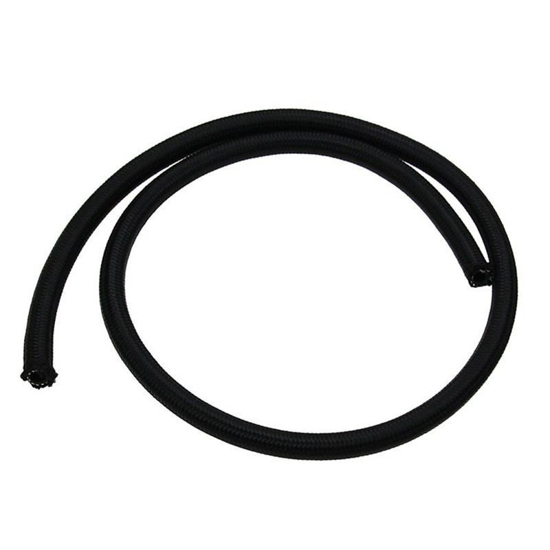 AN4/6/8/10/12 nylon black braided high-temperature and high-pressure oil cooler oil pipe