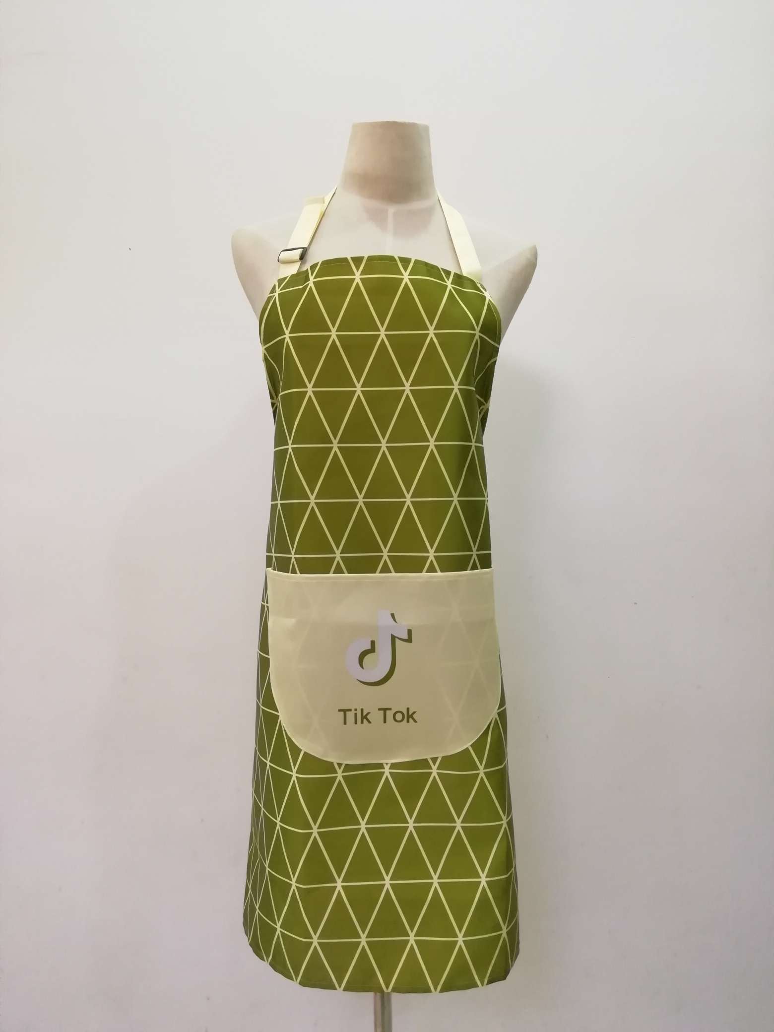 Satin peach green waterproof shake sound apron thumbnail