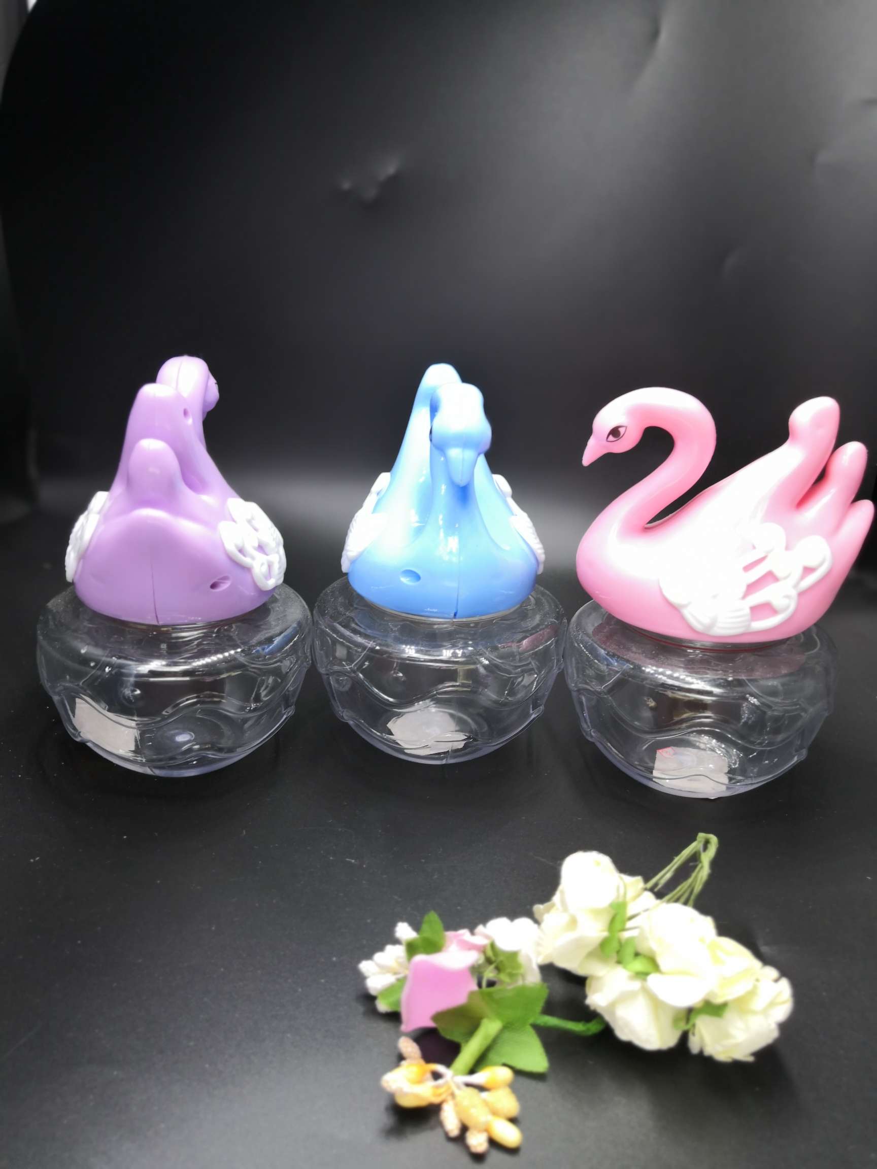 Swan Bottle Transparent plastic Bottle Packaging Bottle Creative Bottle Cartoon Shaped Bottle Headpiece Packaging Bottle Crystal Mud Slime packaging Bottle DIY toy container stationery container food biscuit container thumbnail
