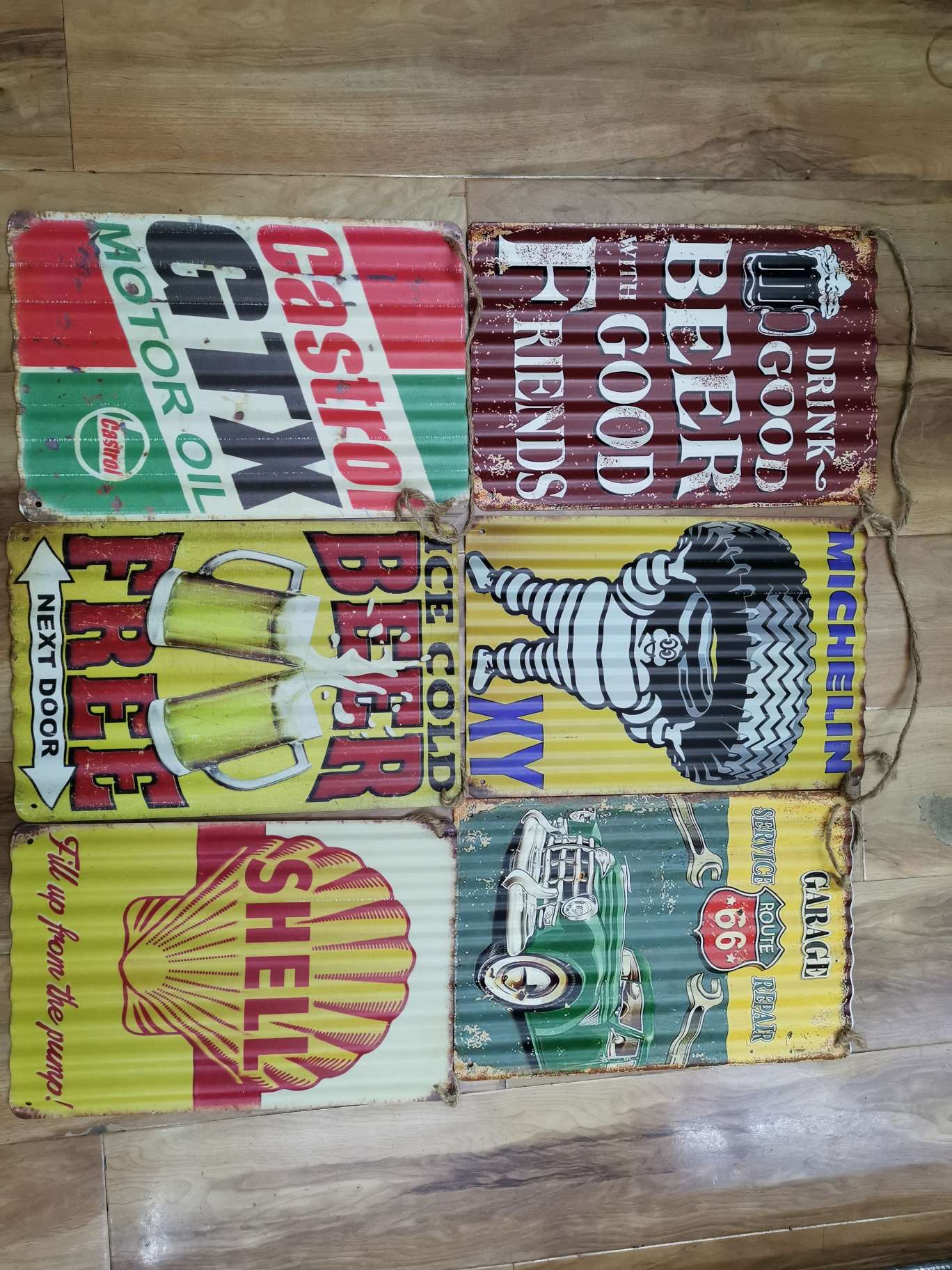 20X30烤漆小波浪形铁皮画明辉工艺016