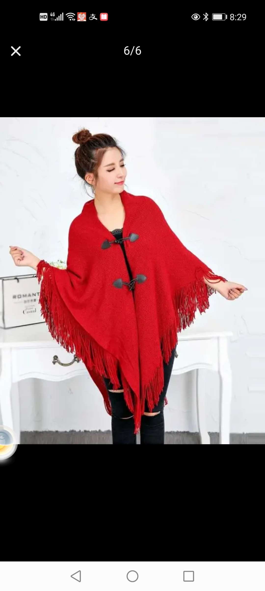Large-sized buttoned bat sleeve knitted cardigan, women's shawl coat, women's fringed irregular mid-length sweater Application Scenario