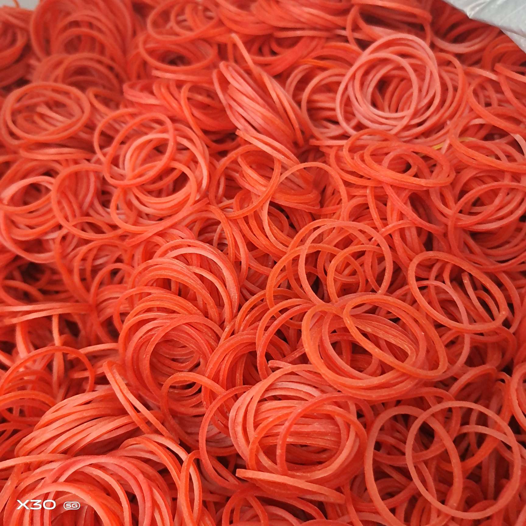 进口天然橡皮筋32红                   