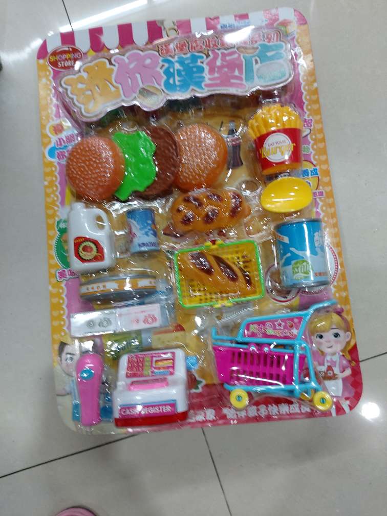美味甜品站汉堡店售货机女孩男孩过家家玩具带收银台购物车详情图4