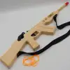 Factory direct sales of long rubber band charge white wood gun with rubber ring, imitation wood gun AK children's 47 toy Item Picture