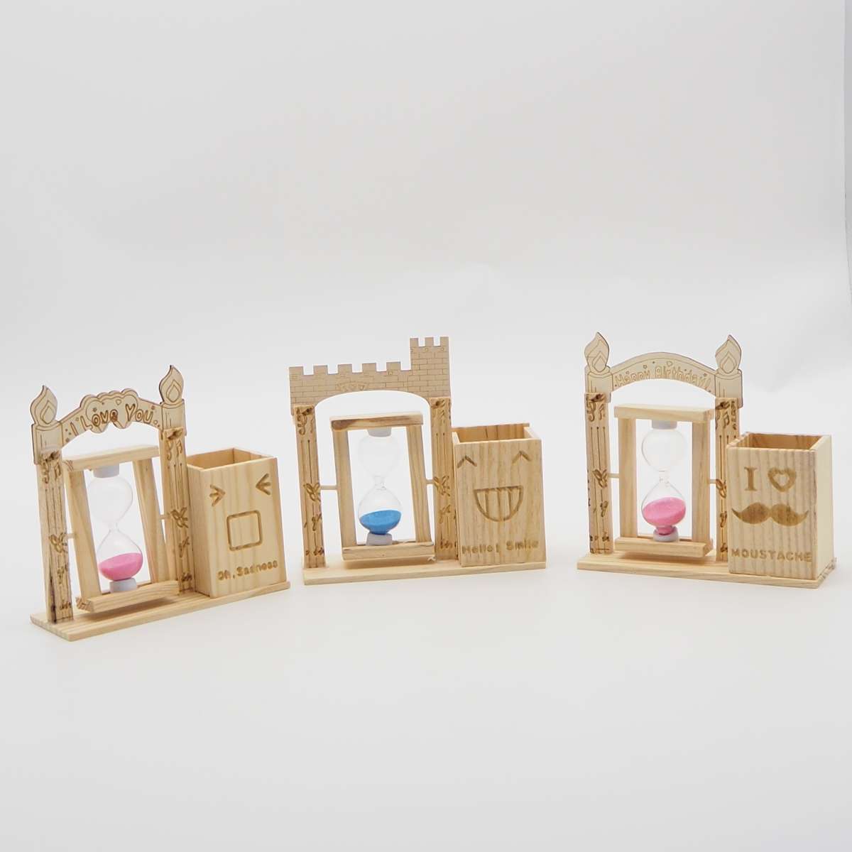 Wooden craft hourglass details Picture