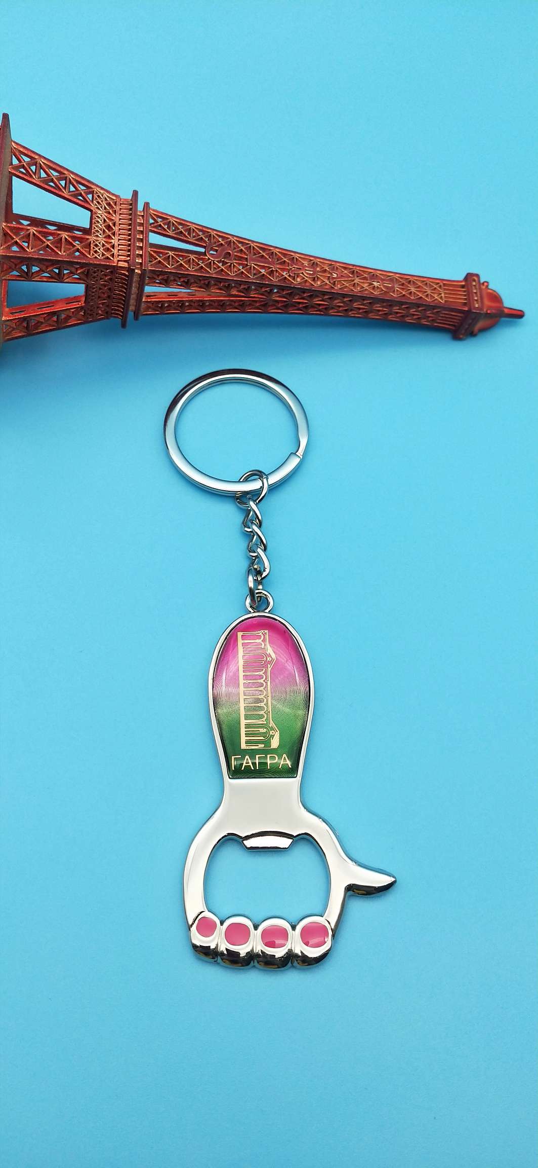 Foot CD-patterned keychain Specification image