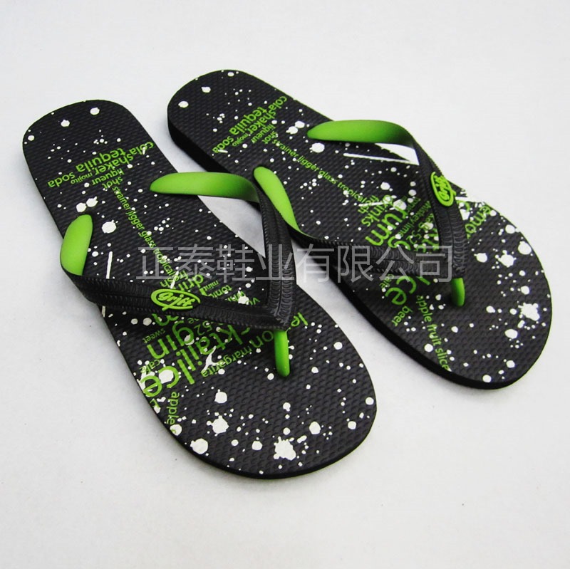 Men's printed beach herringbone slippers Specification image