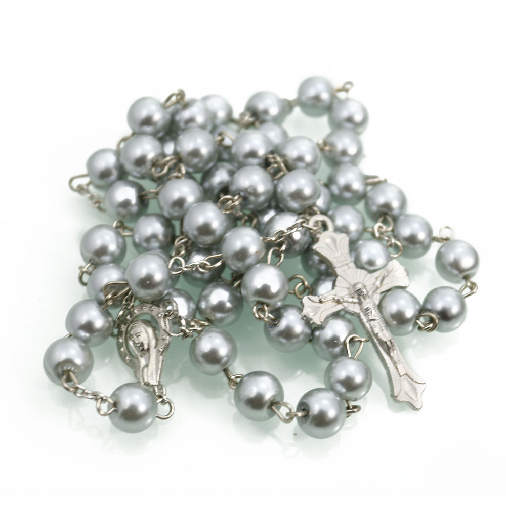 Rosary Beads Cross Necklace, wholesale of cross jewelry Item Picture