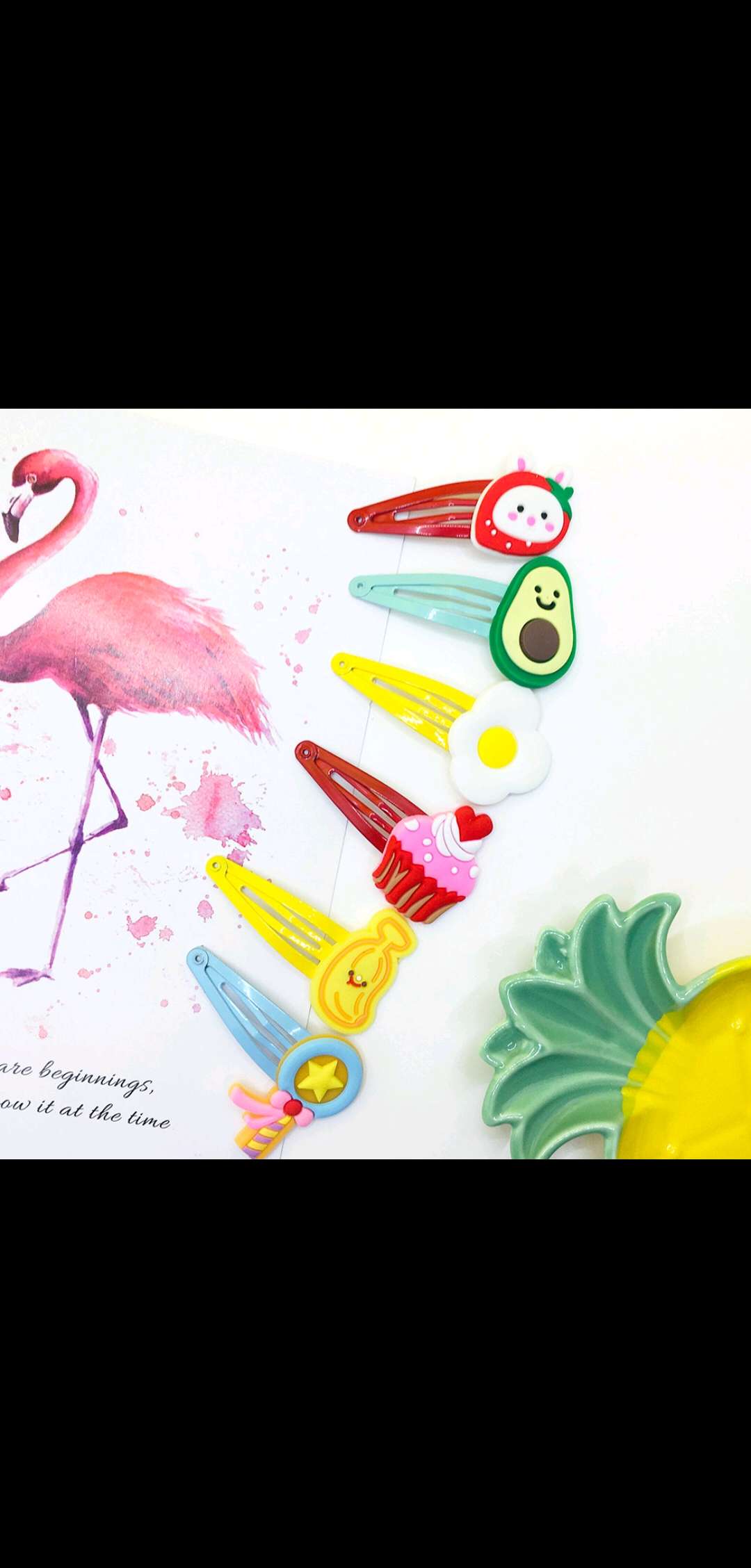 Sweet BB clips, cute soft rubber fruit cartoon animal hair clips, headwear and bangs are popular in Japan and South Korea Specification image