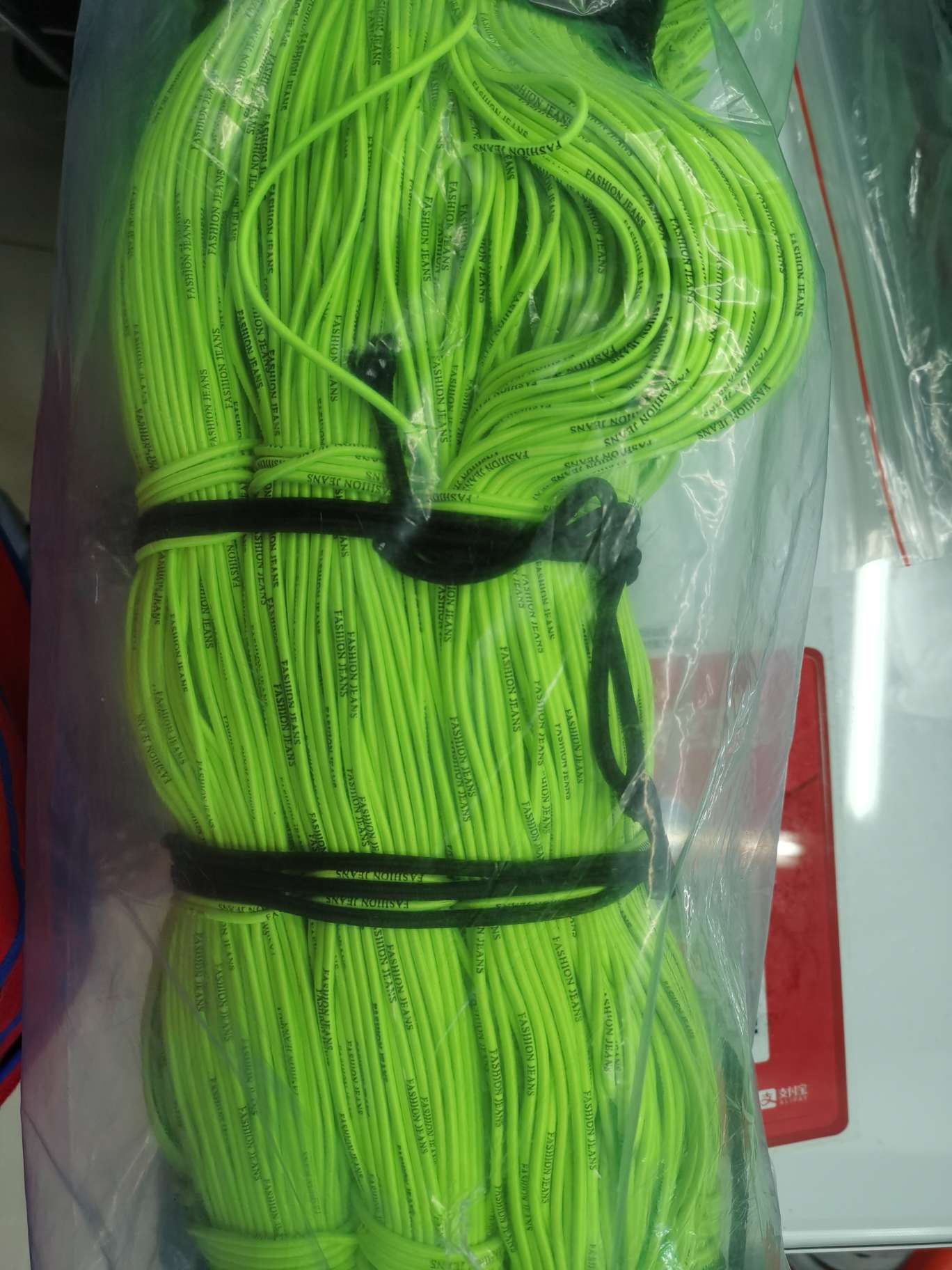 Fluorescent Green Print Elastic Rope (100 M Per Bundle) details Picture