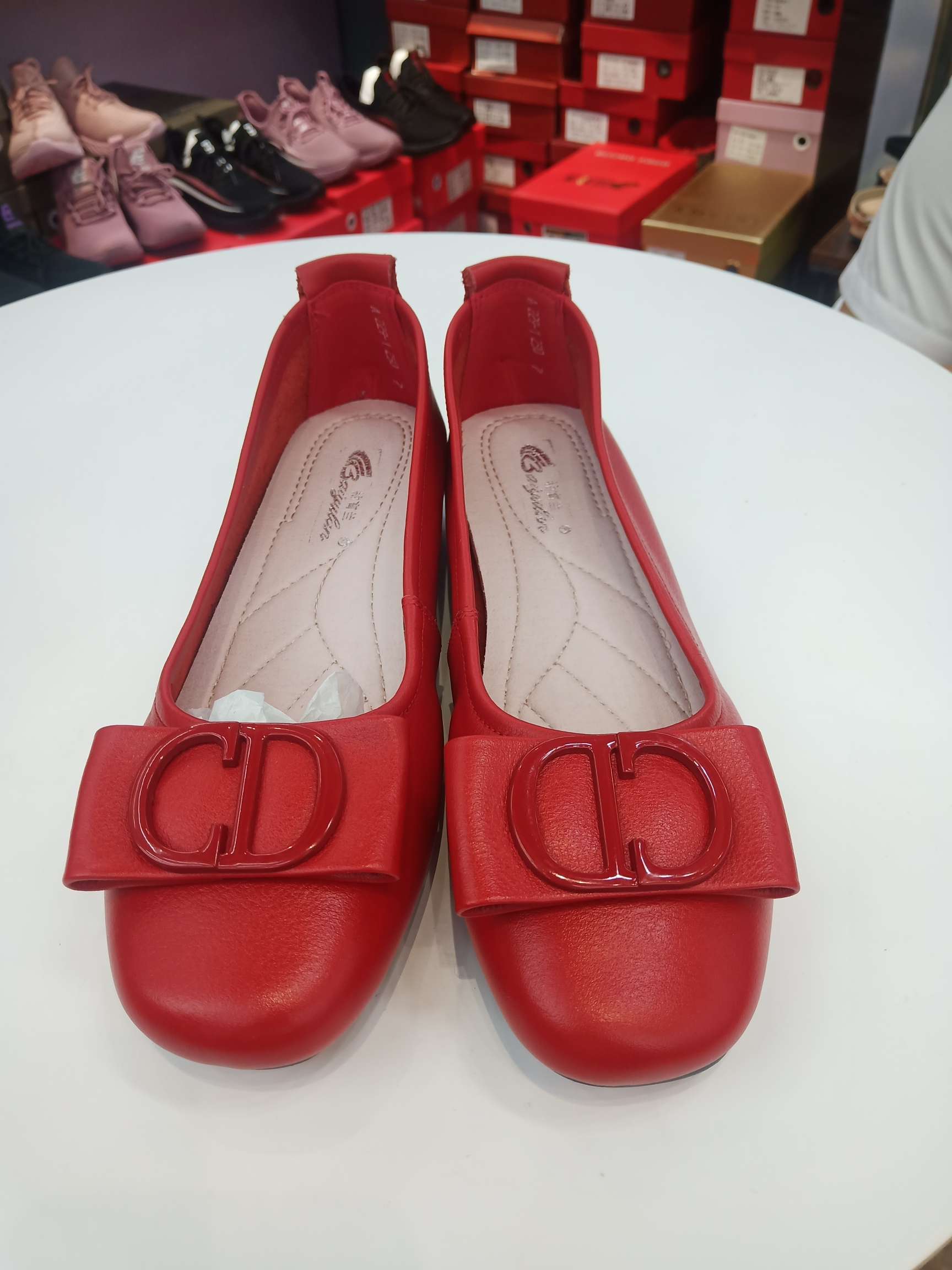 The new British style soft leather soft bottom leather shoes spring and autumn fashion fastener short with versatile women's single shoes thumbnail