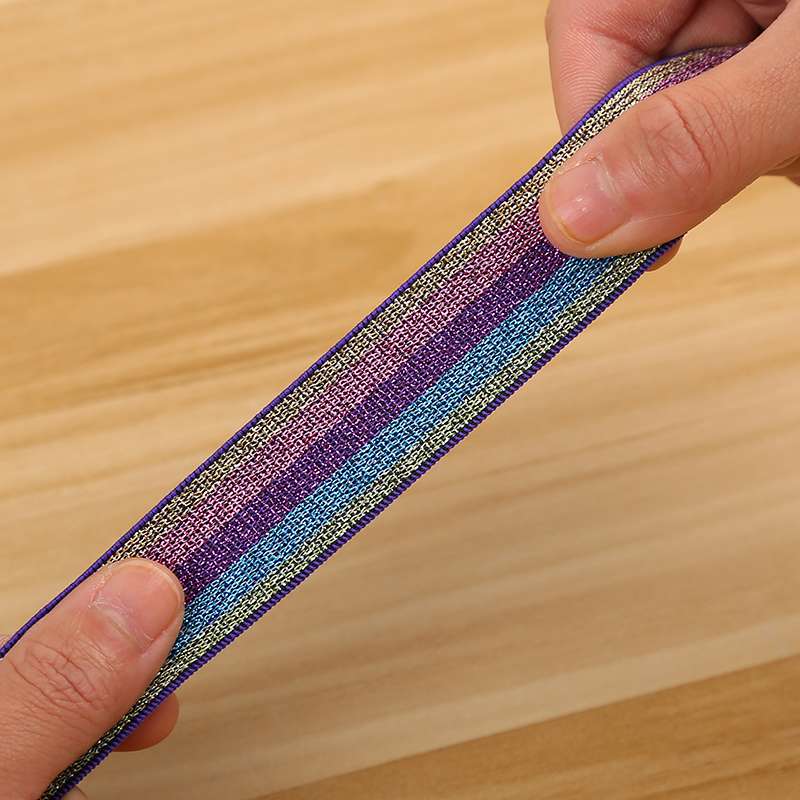 Colorful Filigree Elastic Band On Black Background details Picture