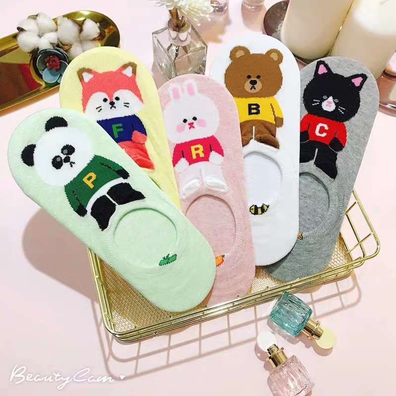 动物卡通版时尚女袜隐形袜图