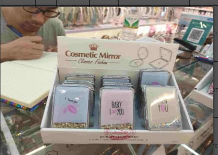 方形流沙化妆镜