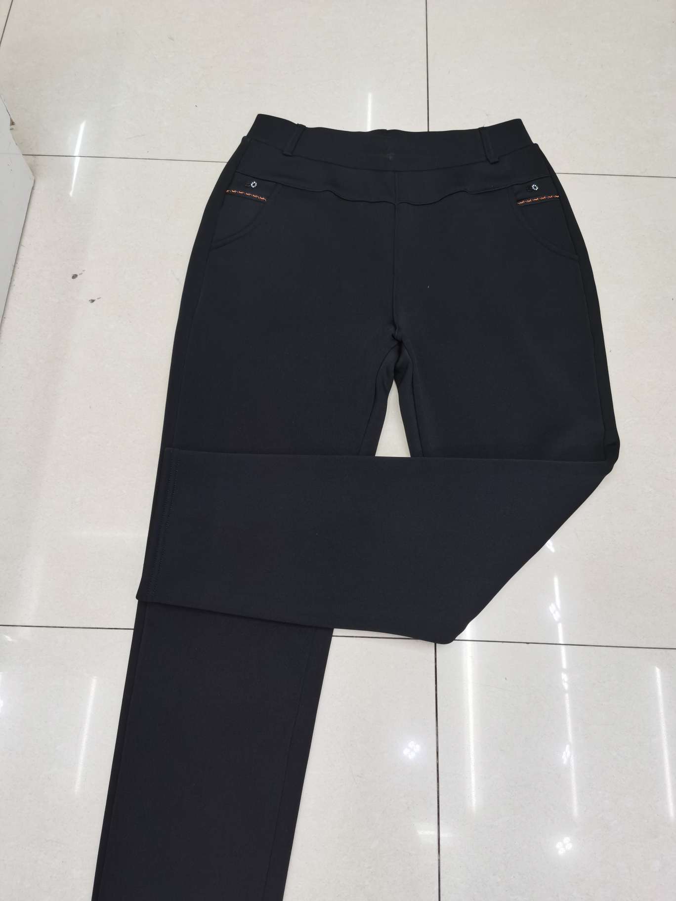 黑色外穿奥粒绒女裤