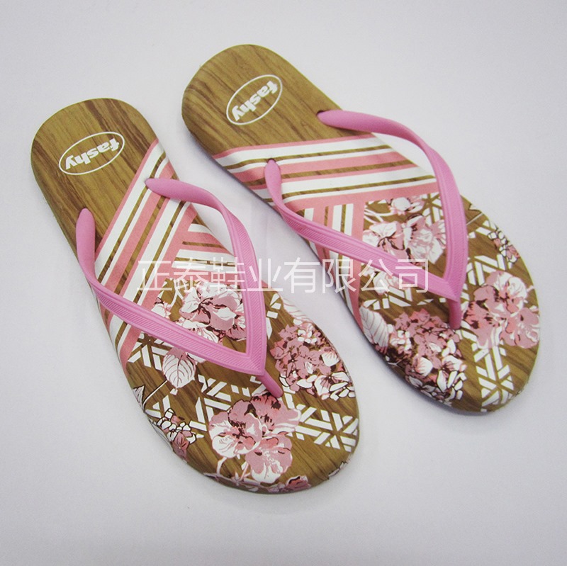 Ladies' beach herringbone slippers with edge Specification image