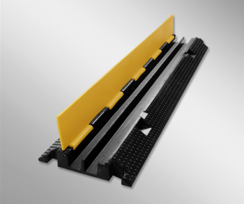 橡胶二线槽橡胶减速带 2线槽板PVC电缆保护槽道路