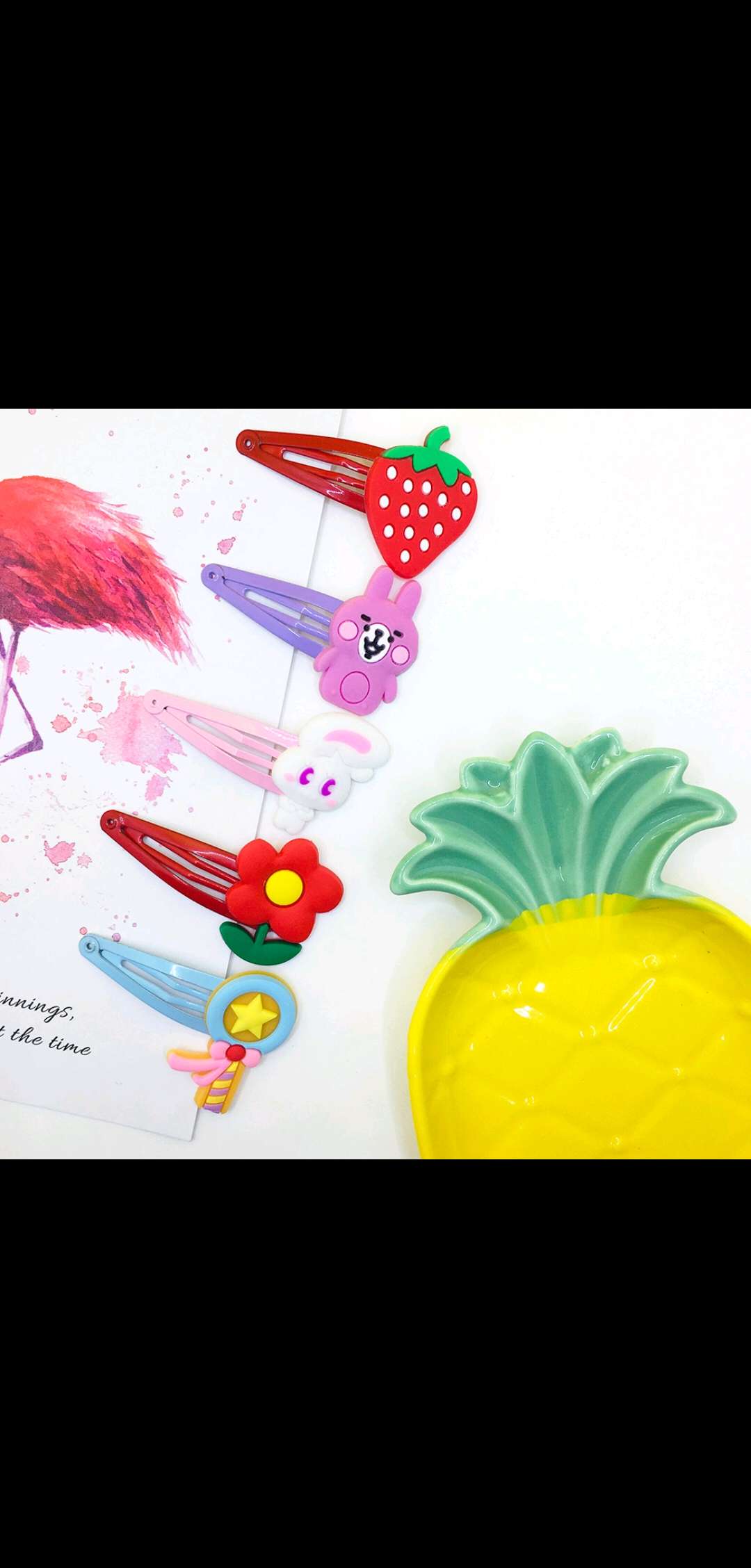 Sweet BB clips, cute soft rubber fruit cartoon animal hair clips, headwear and bangs are popular in Japan and South Korea Application Scenario