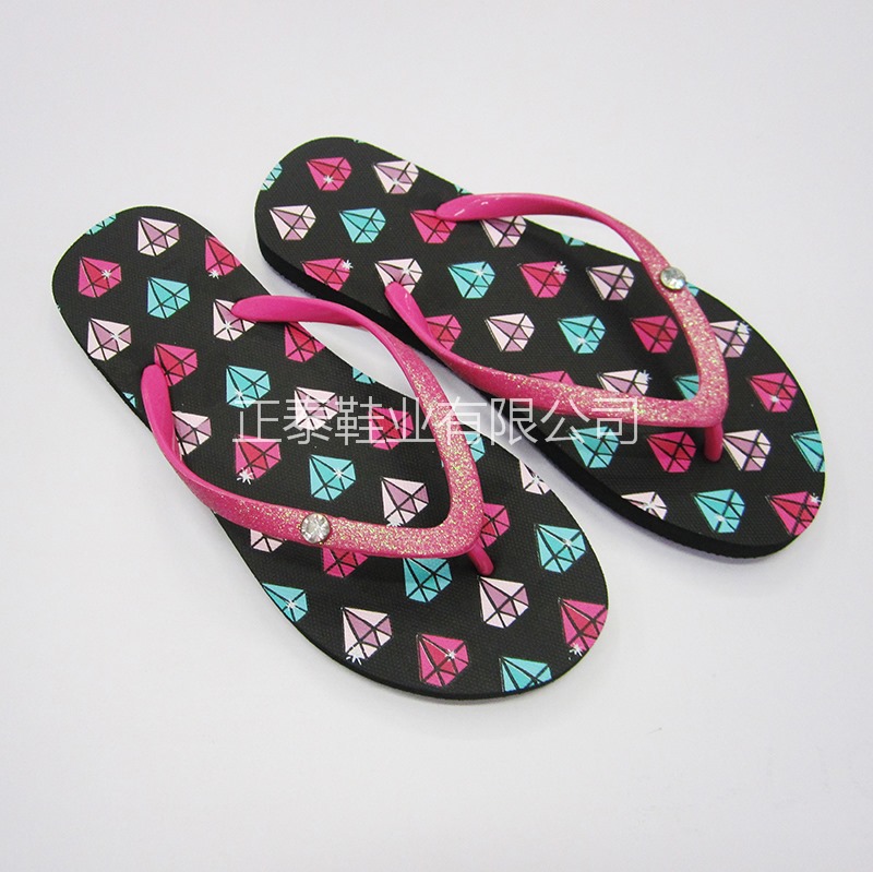 Ladies' diamond beach flip-flops details Picture