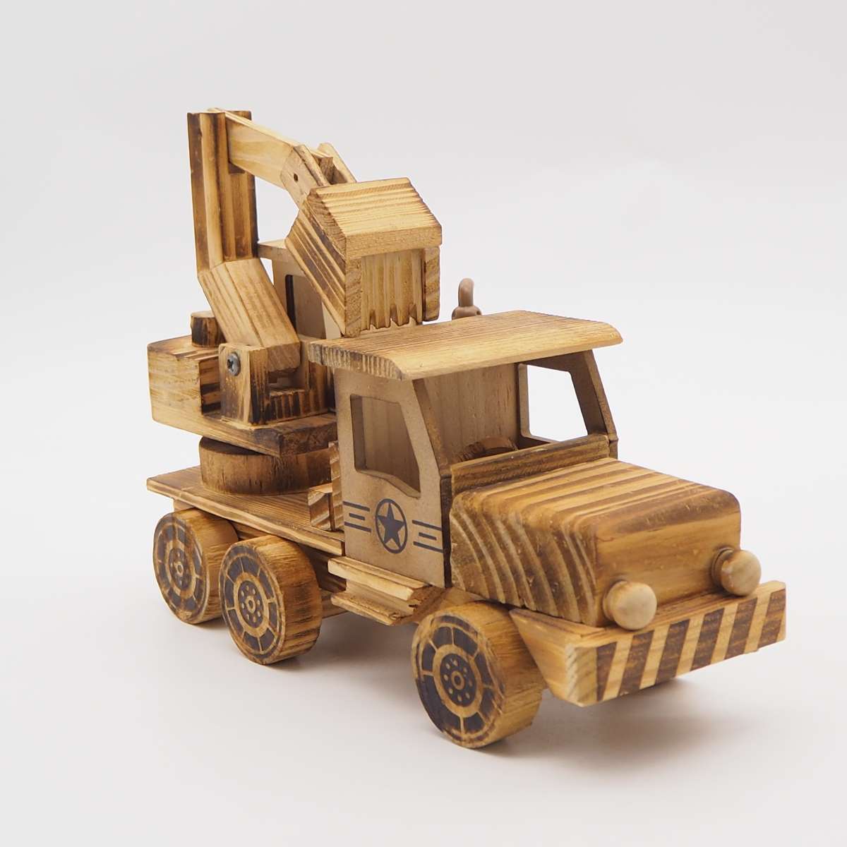 Wooden craft truck excavator Item Picture