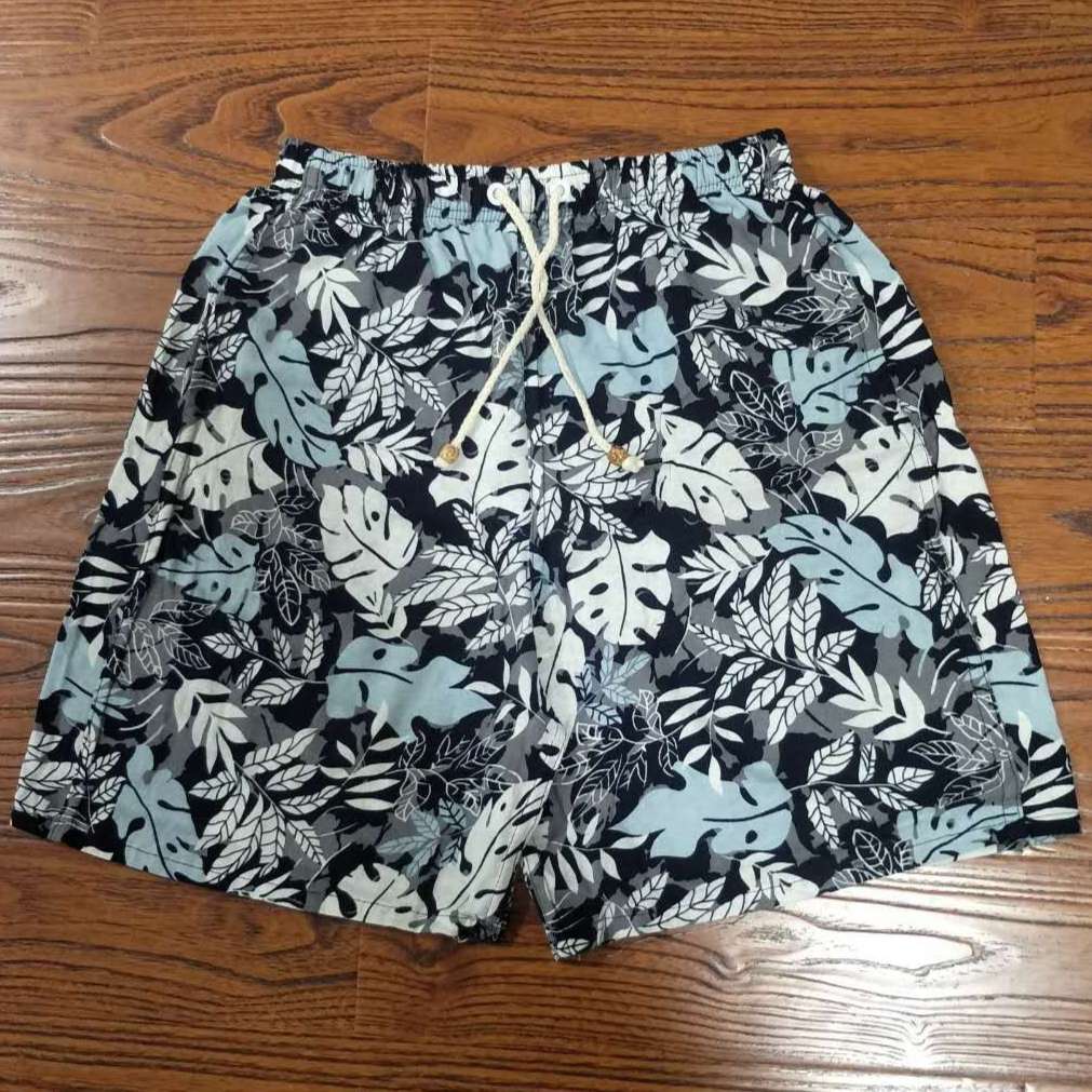 Korean Cotton And Linen Five Quarter Beach Pants With Fat And Big Shorts undefined