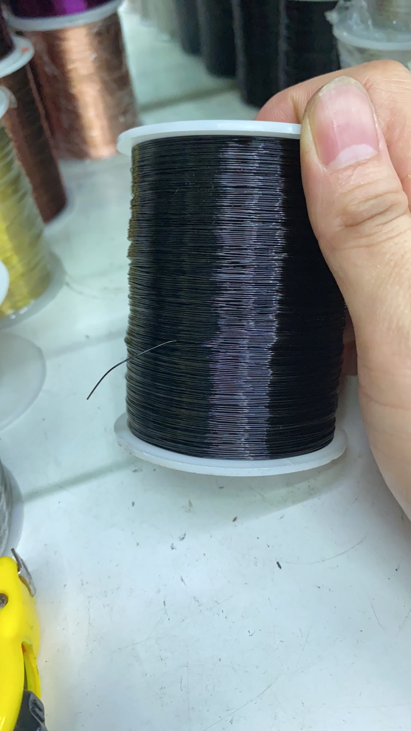 Colored copper wire, 1 kilogram of red copper, black, 0.3mm