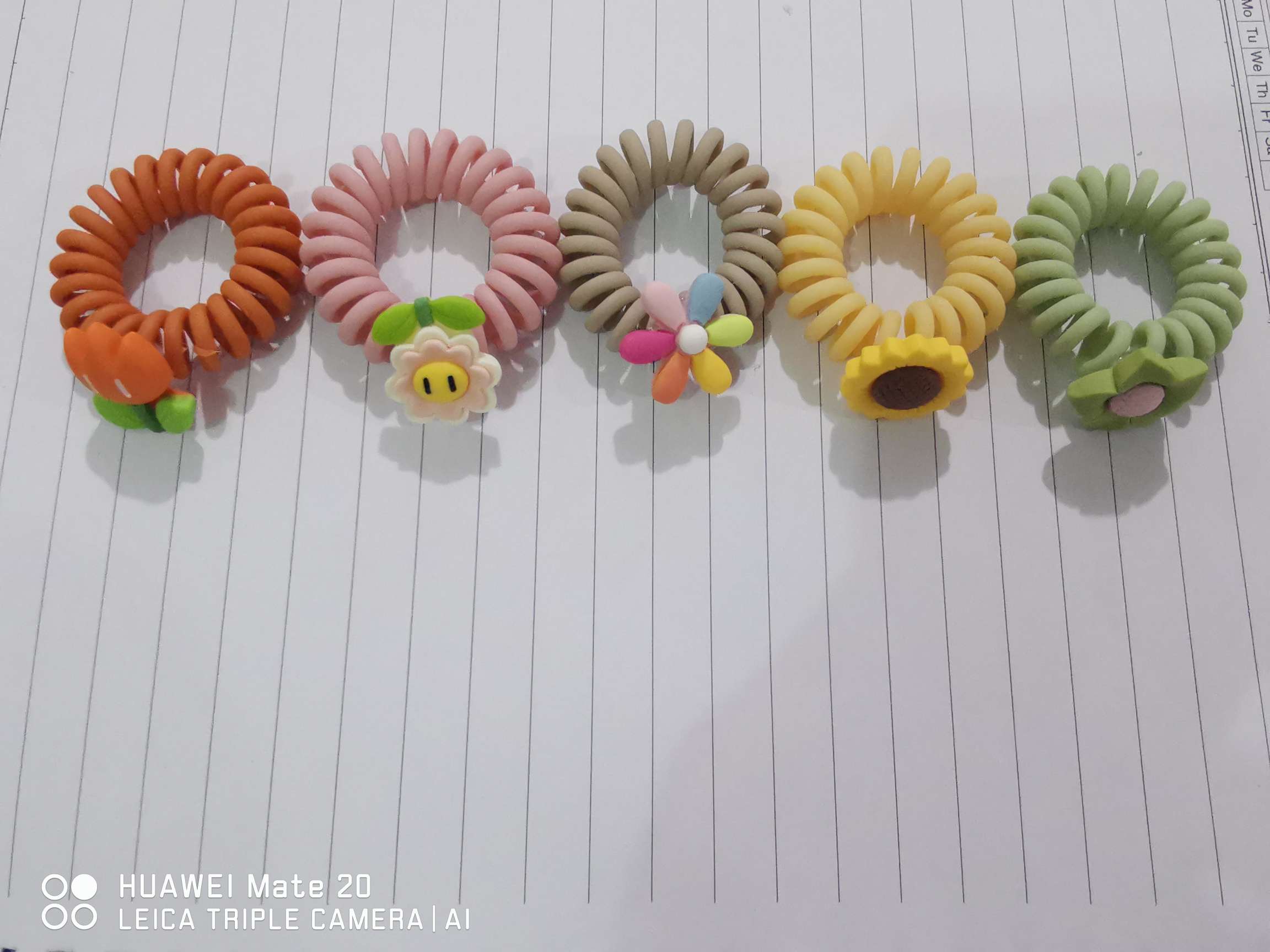 彩色电话线混款花皮筋