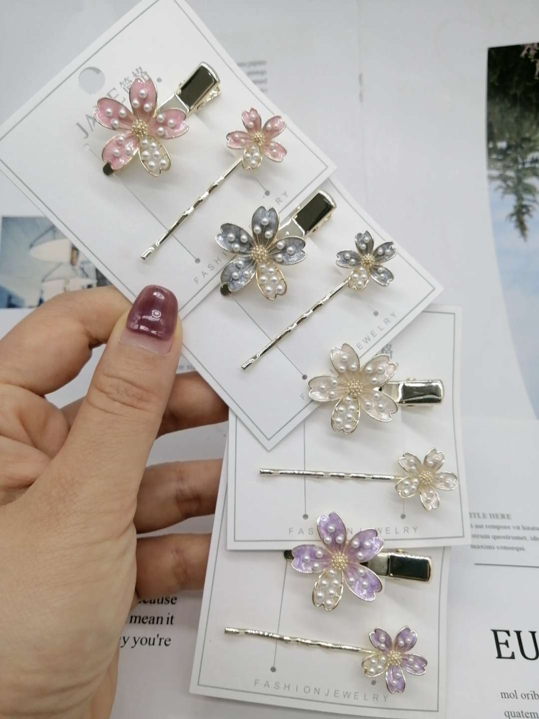 Oil-dripping flower set
