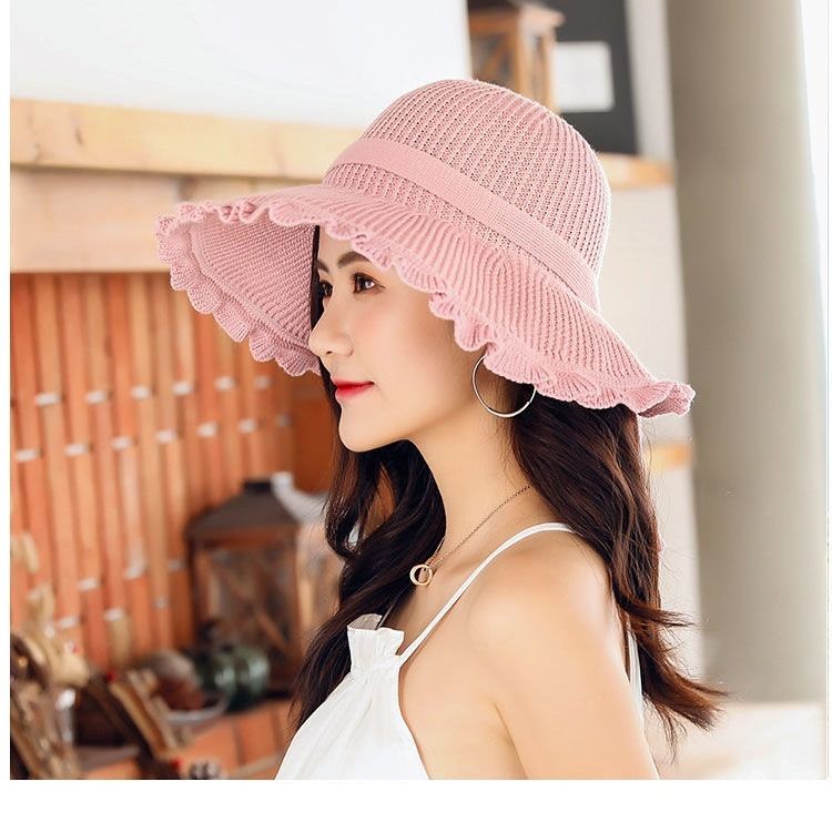 Hat Female Summer Korean Version Of The Tide Sunshade Hat Anti-Uv Face Sunscreen Sun Hat Travel Holiday Hat undefined