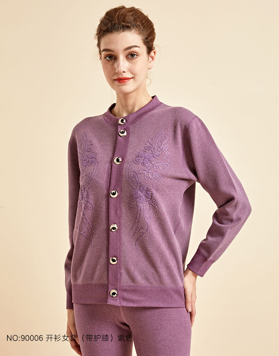 90006 Women's Cardigan Suit Purple
