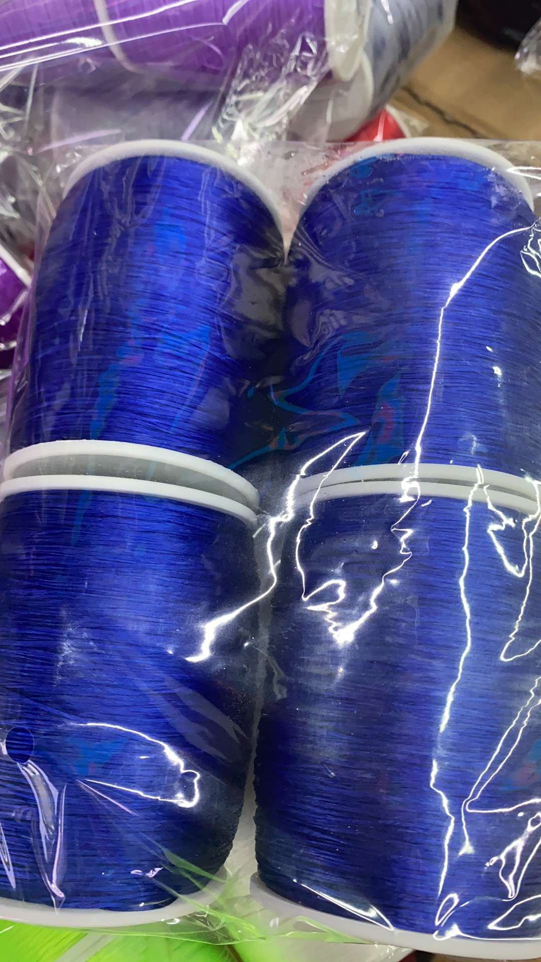 进口线弹力线1000米一卷蓝色