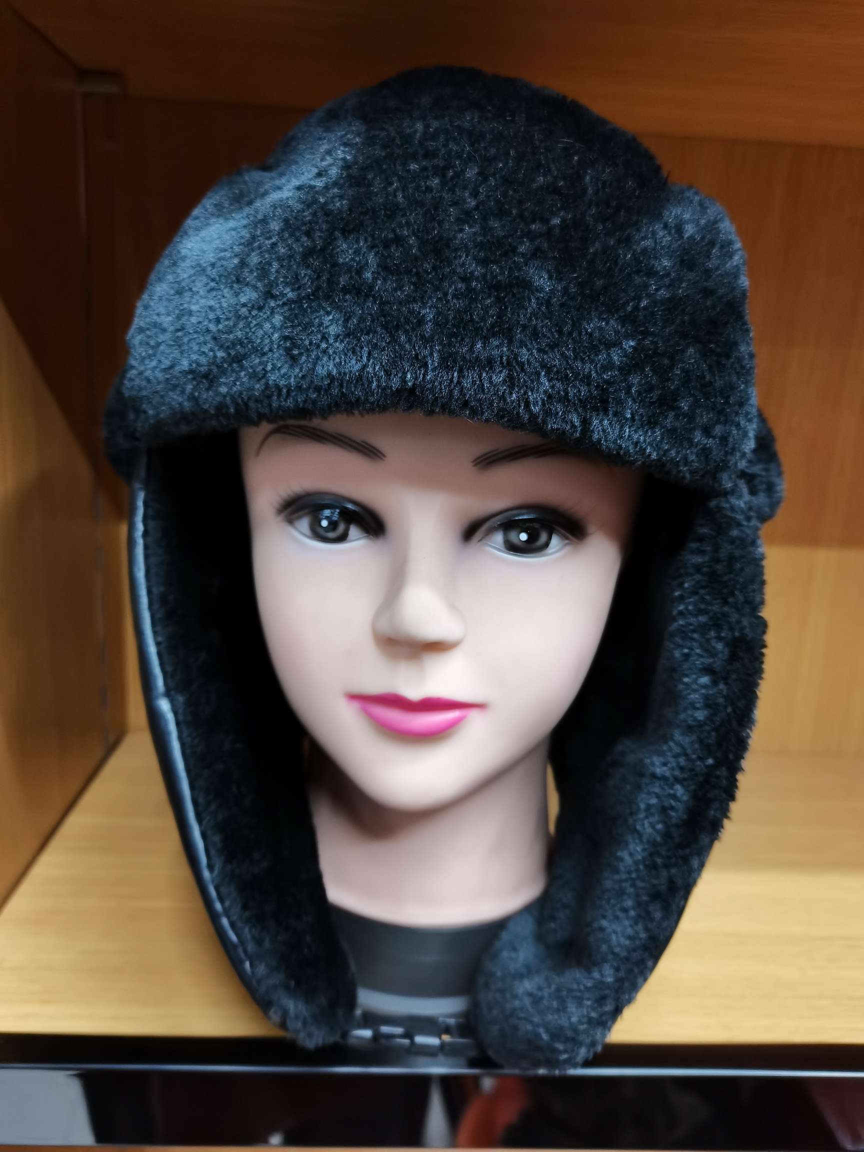 pu flight cap, snow cap, Northeast cap, winter ear cap, Lei Feng cap details Picture