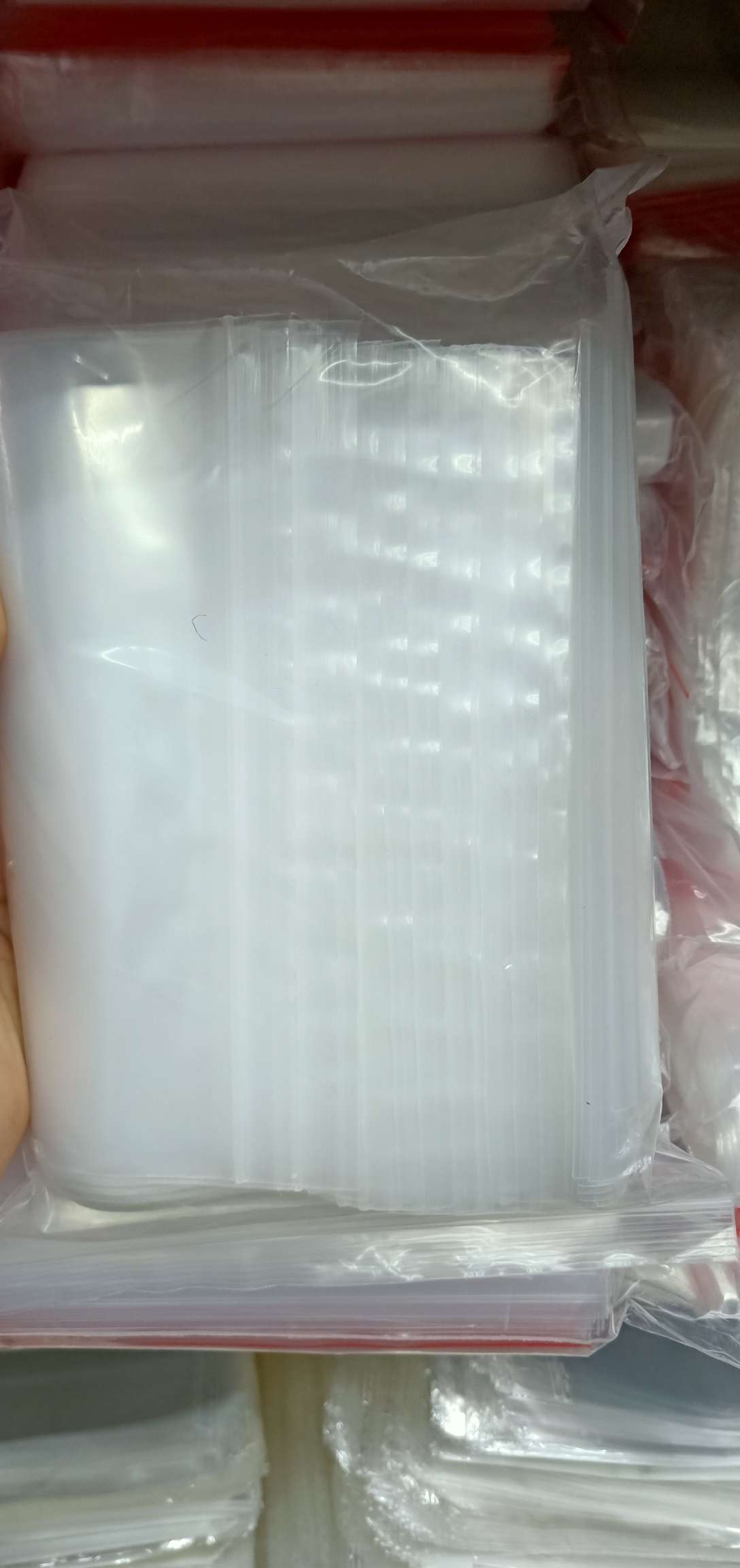 White edge zipper bag thumbnail
